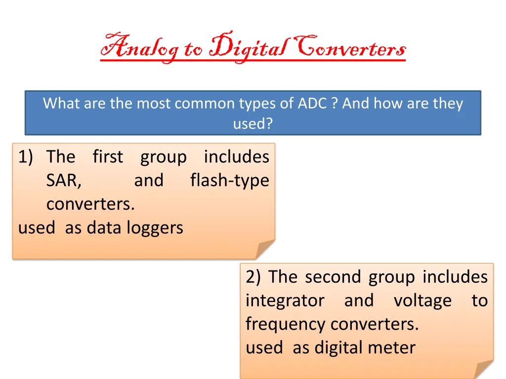 analog to digital converters 2