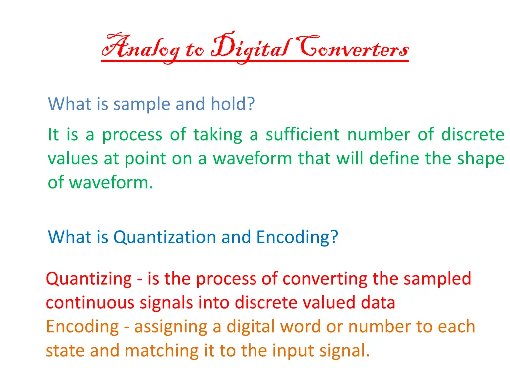 analog to digital converters 5