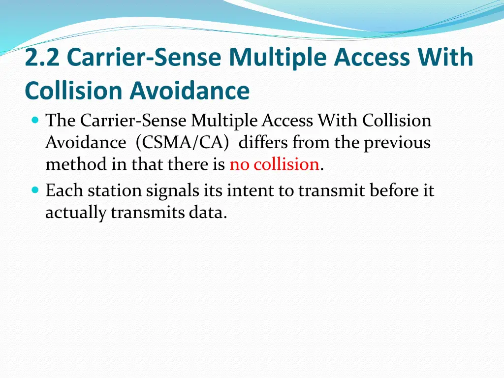 2 2 carrier sense multiple access with collision