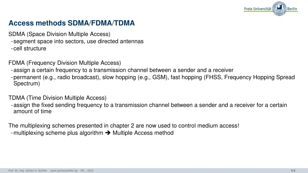 access methods sdma fdma tdma