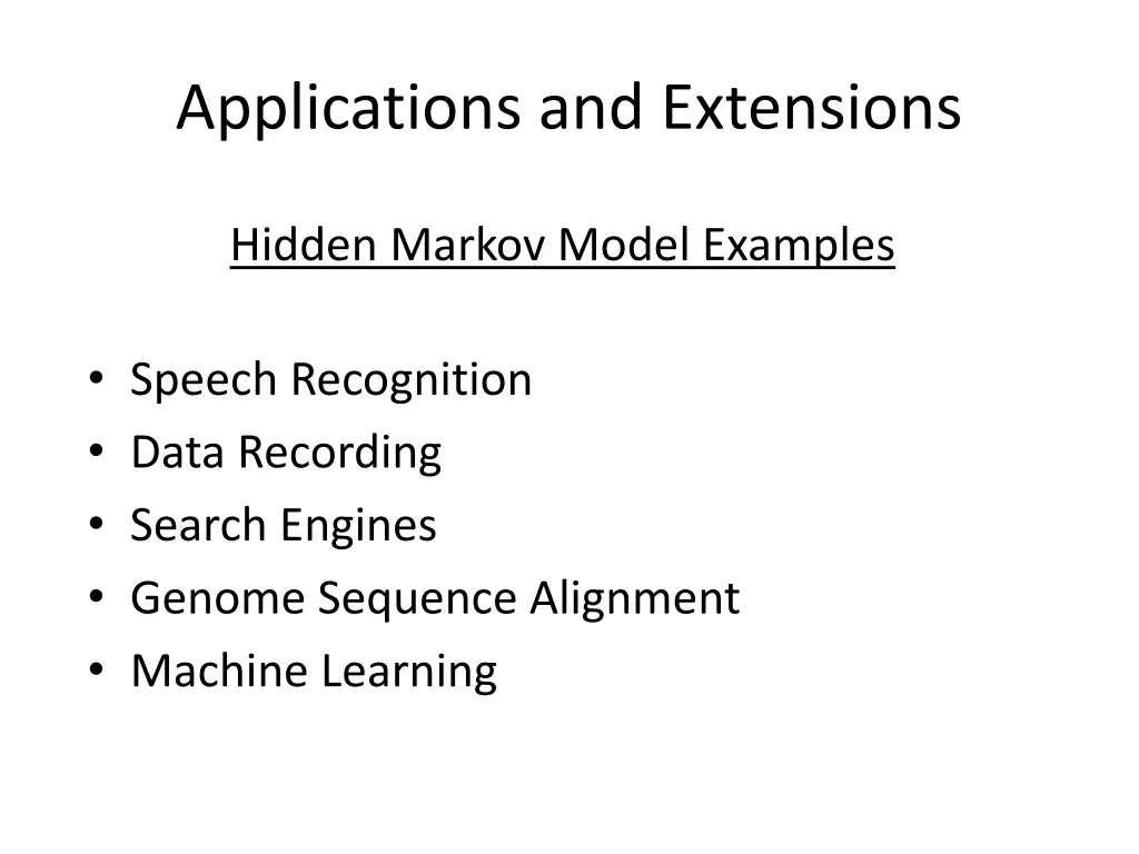 applications and extensions