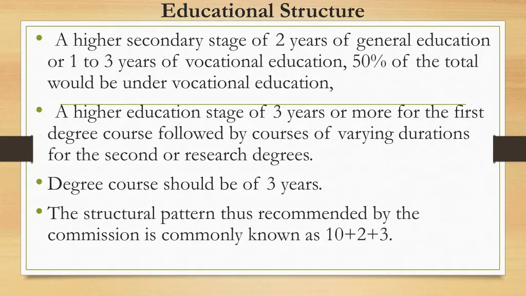 educational structure