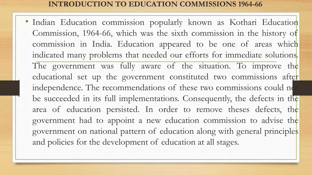 introduction to education commissions 1964 66