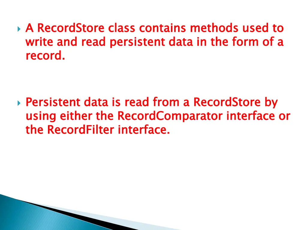 a write and read persistent data in the form