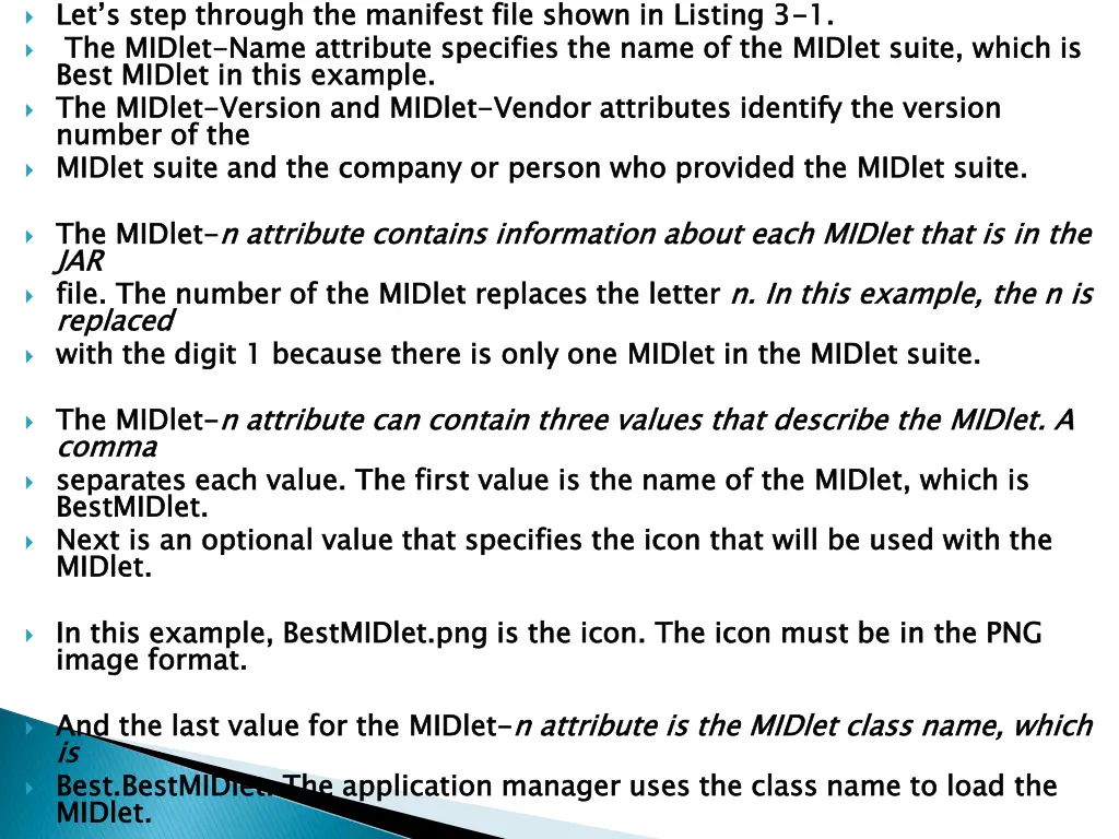 let s step through the manifest file shown