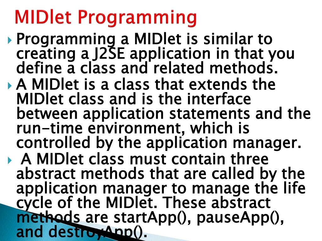 programming a creating a j2se application in that