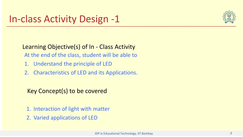 in class activity design 1