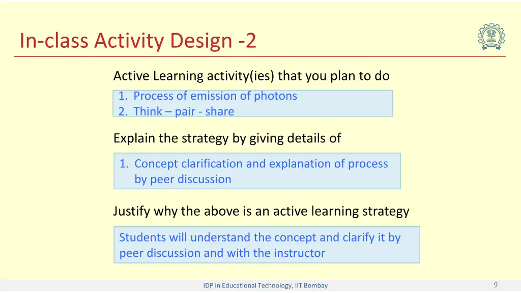 in class activity design 2