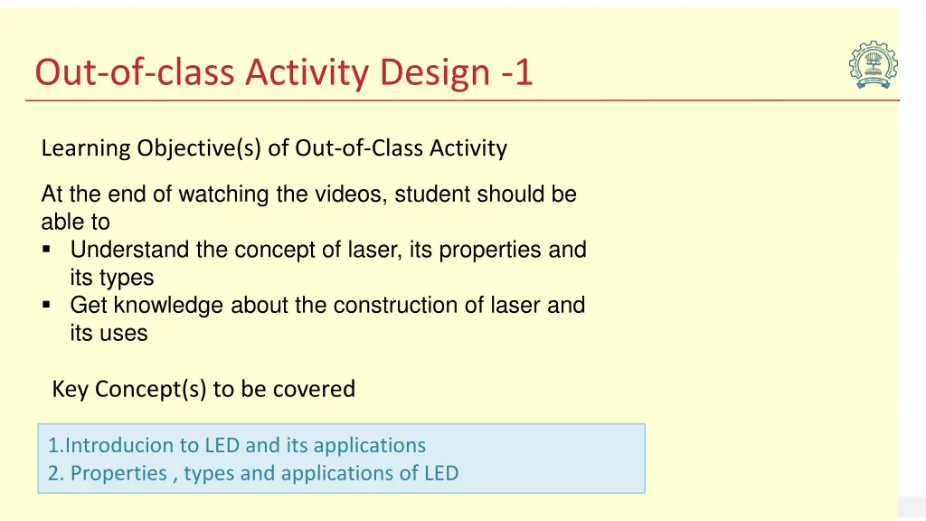 out of class activity design 1