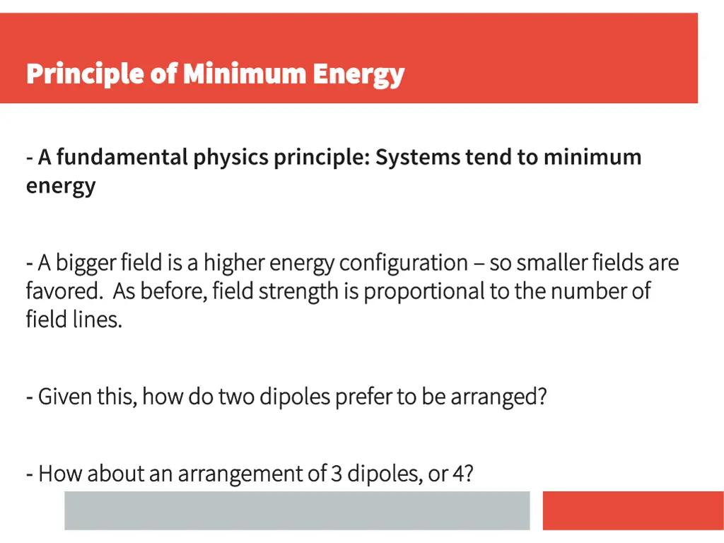 principle of minimum energy principle of minimum