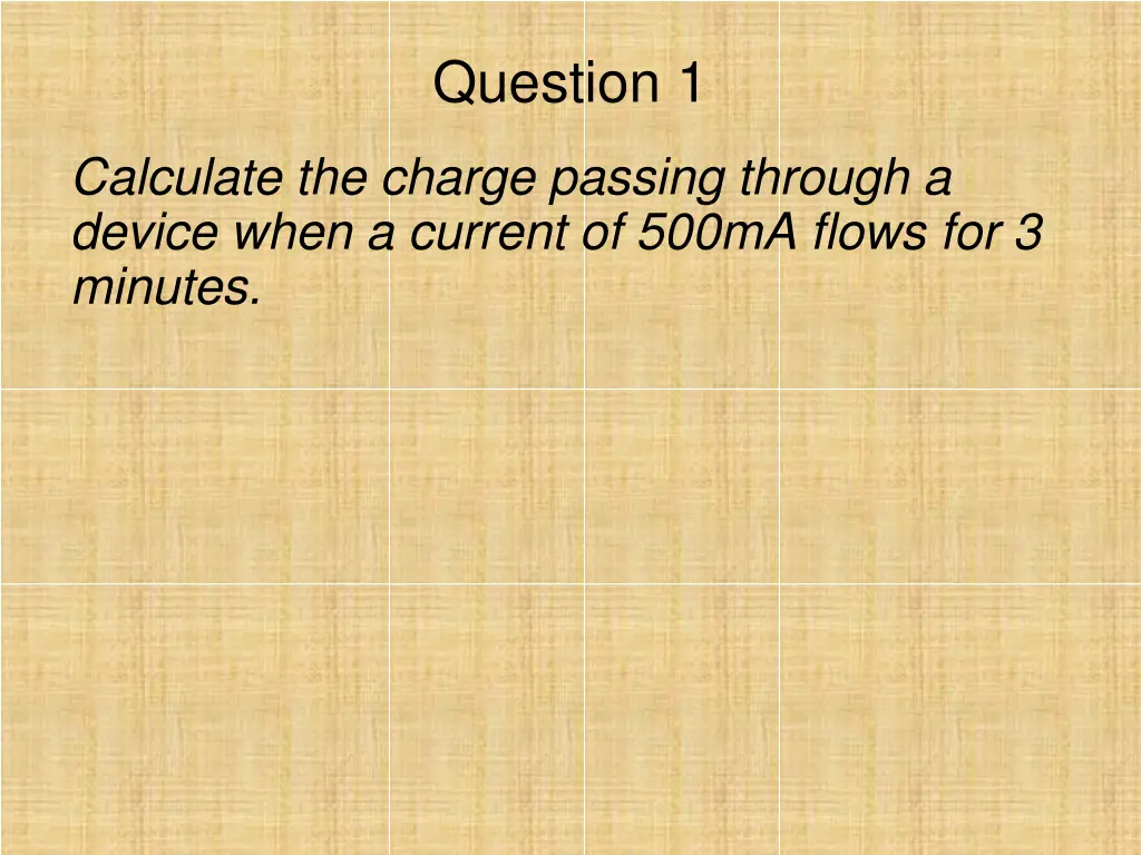 question 1