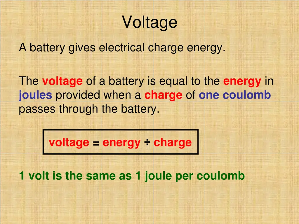 voltage