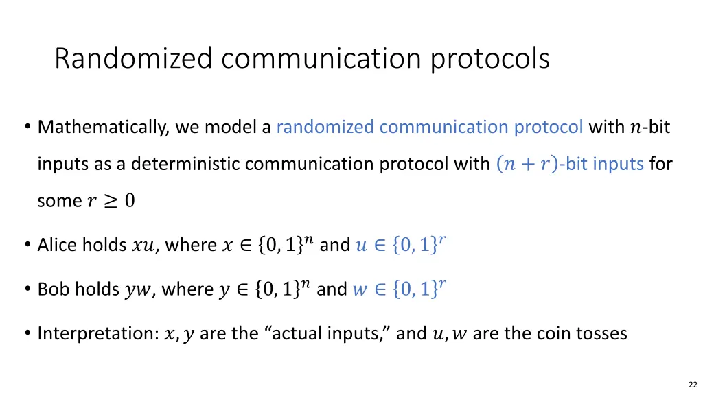 randomized communication protocols