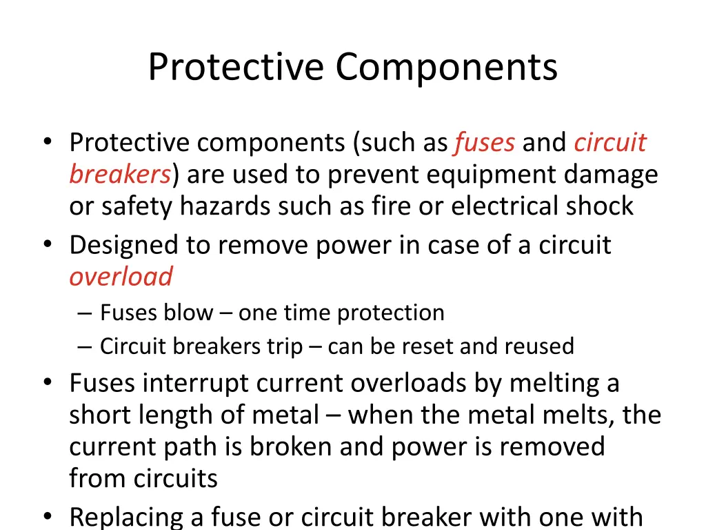protective components