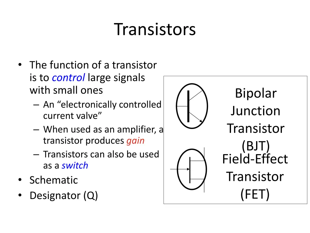 transistors