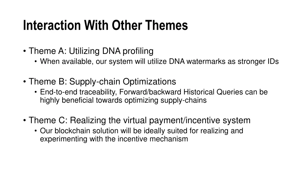 interaction with other themes