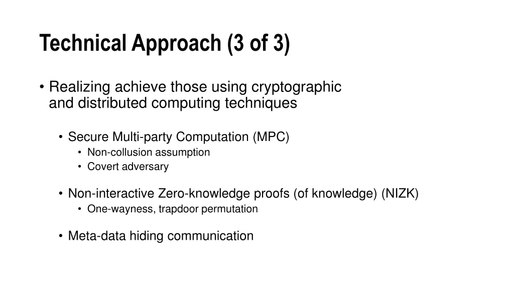 technical approach 3 of 3