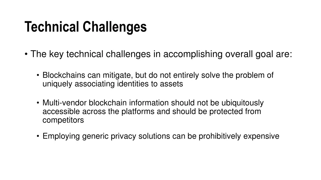 technical challenges
