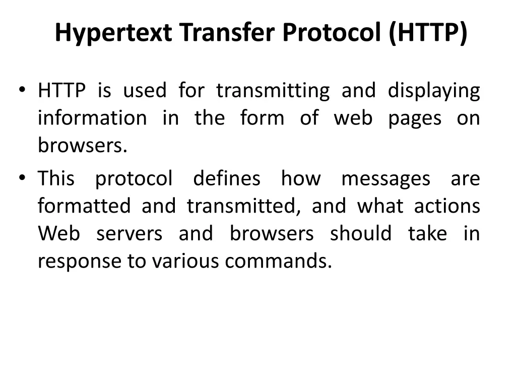 hypertext transfer protocol http