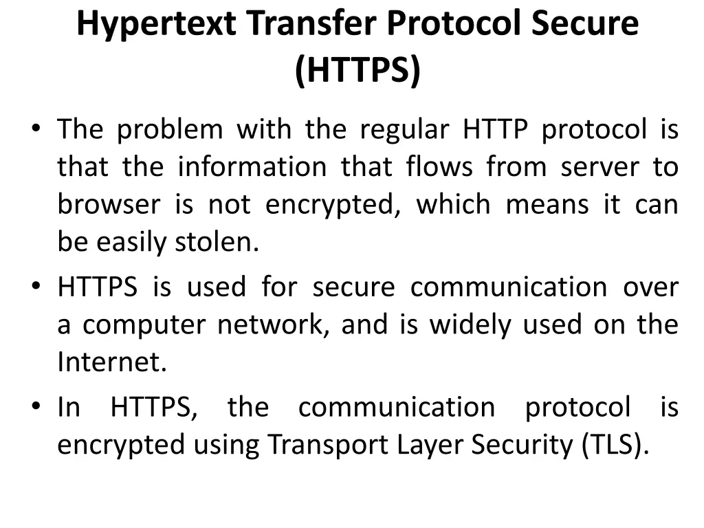 hypertext transfer protocol secure https