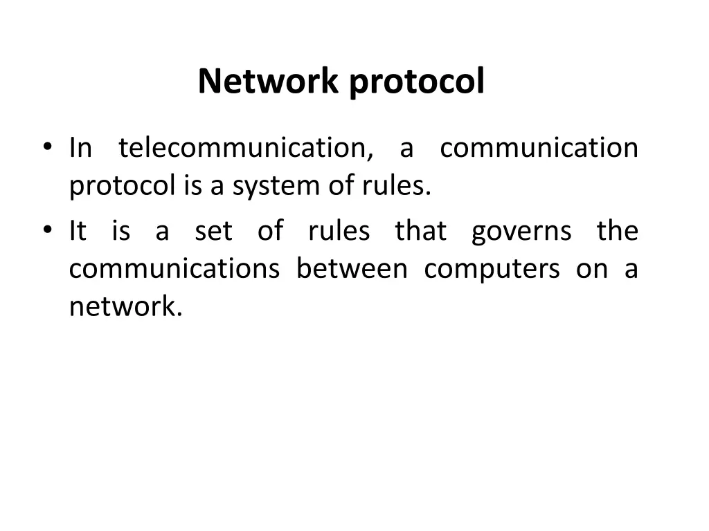 network protocol