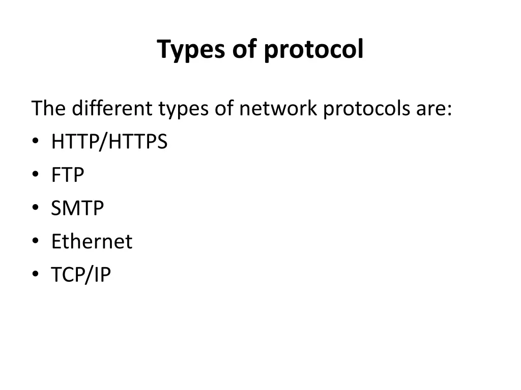 types of protocol