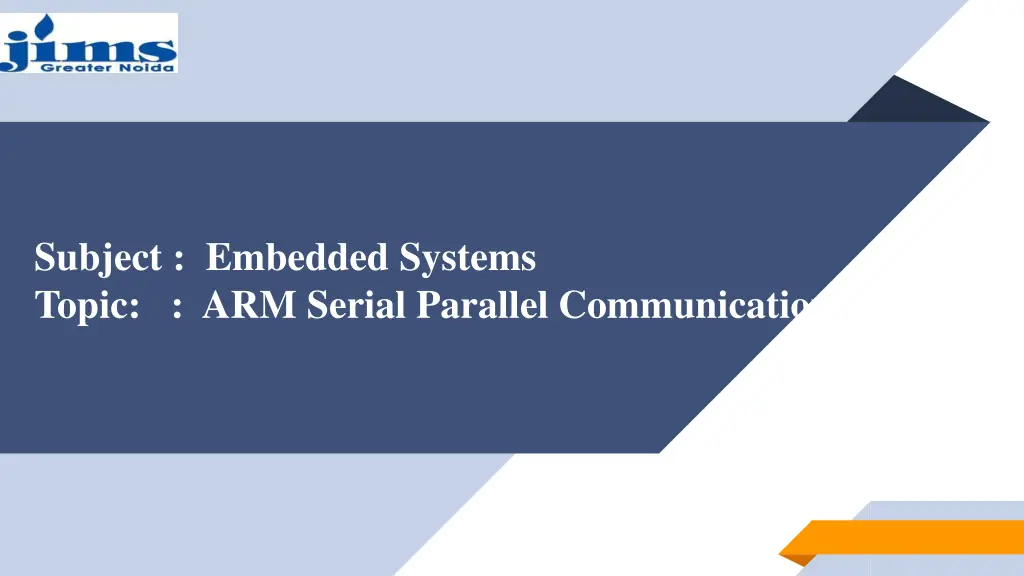 subject embedded systems topic arm serial