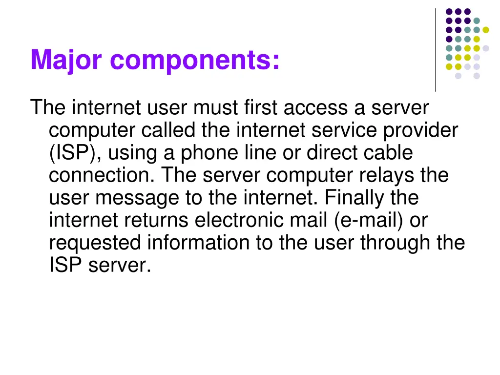 major components