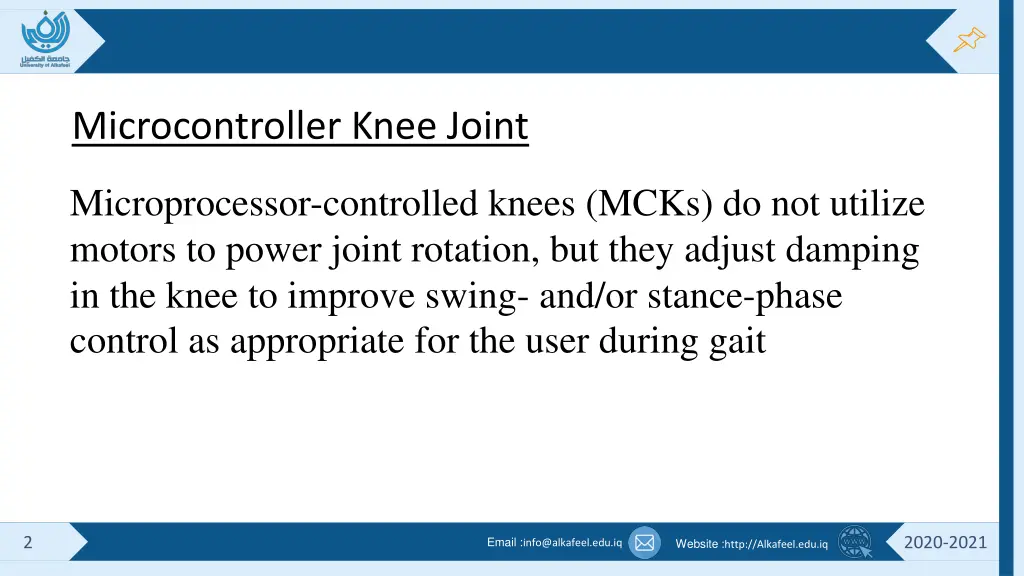 microcontroller knee joint 1