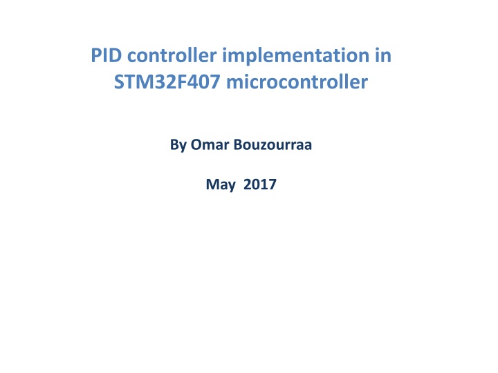 pid controller implementation in stm32f407