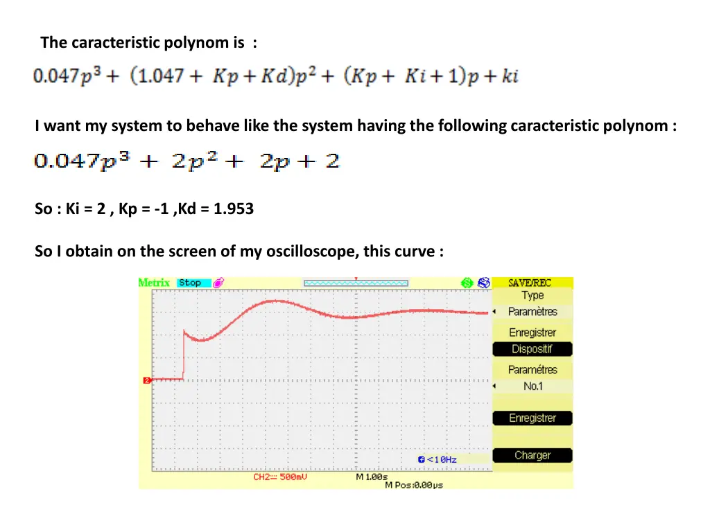 the caracteristic polynom is