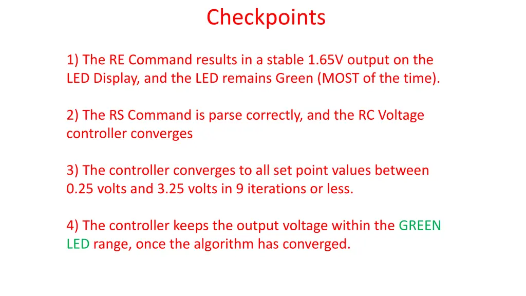 checkpoints