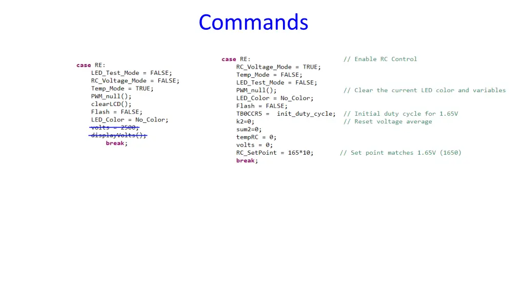 commands