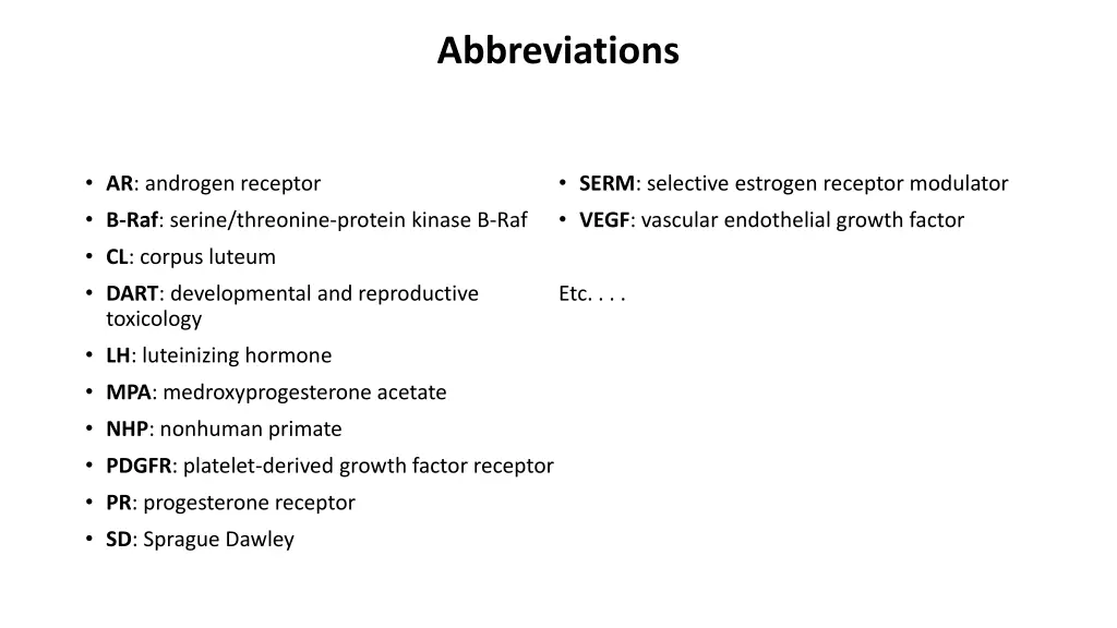 abbreviations