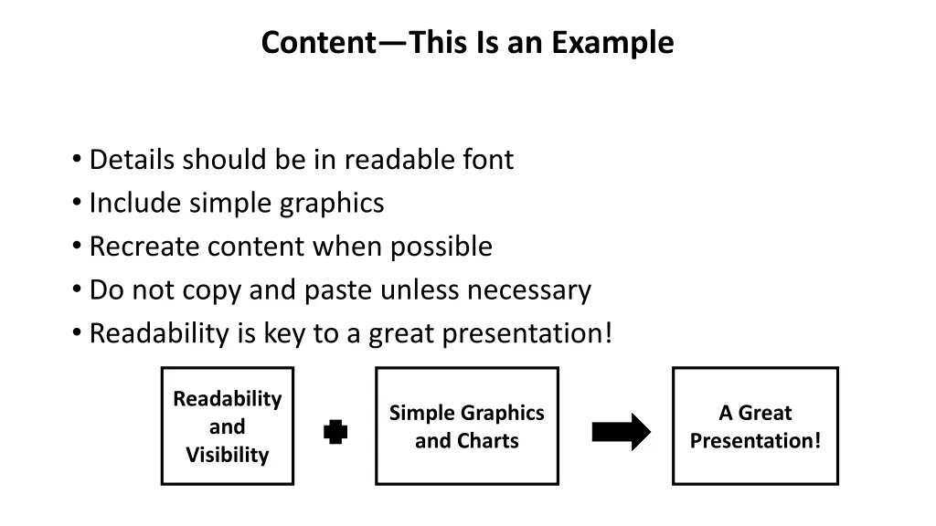 content this is an example