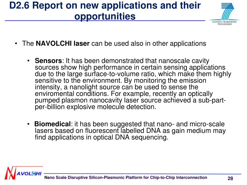 d2 6 report on new applications and their