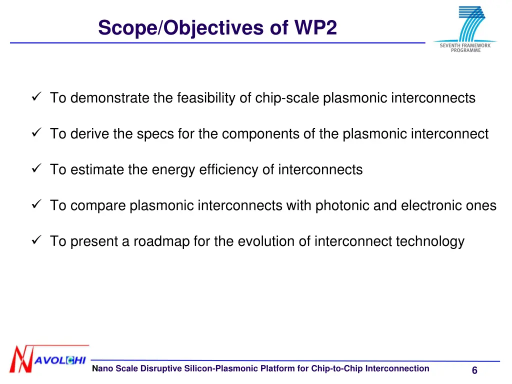 scope objectives of wp2