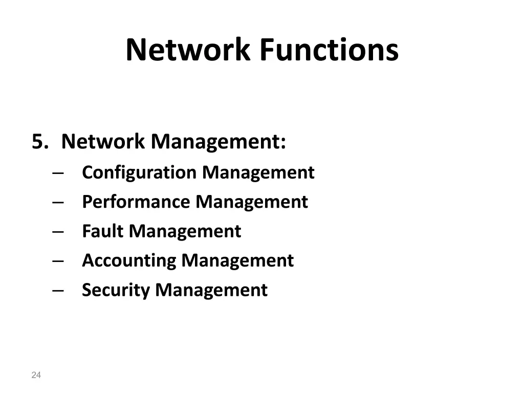 network functions 2