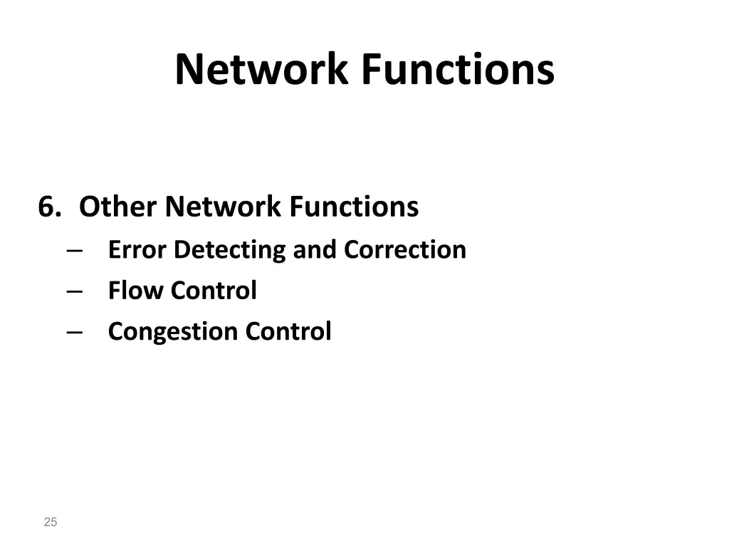 network functions 3