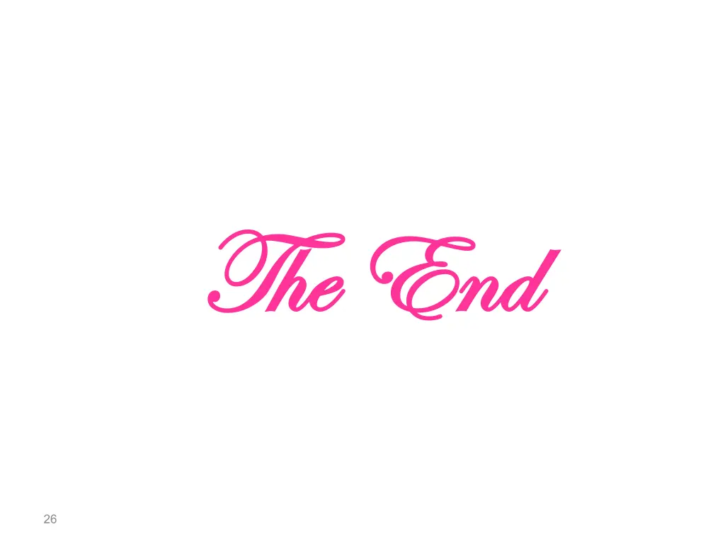 the end the end