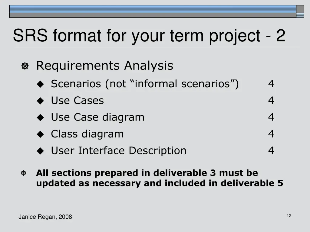 srs format for your term project 2