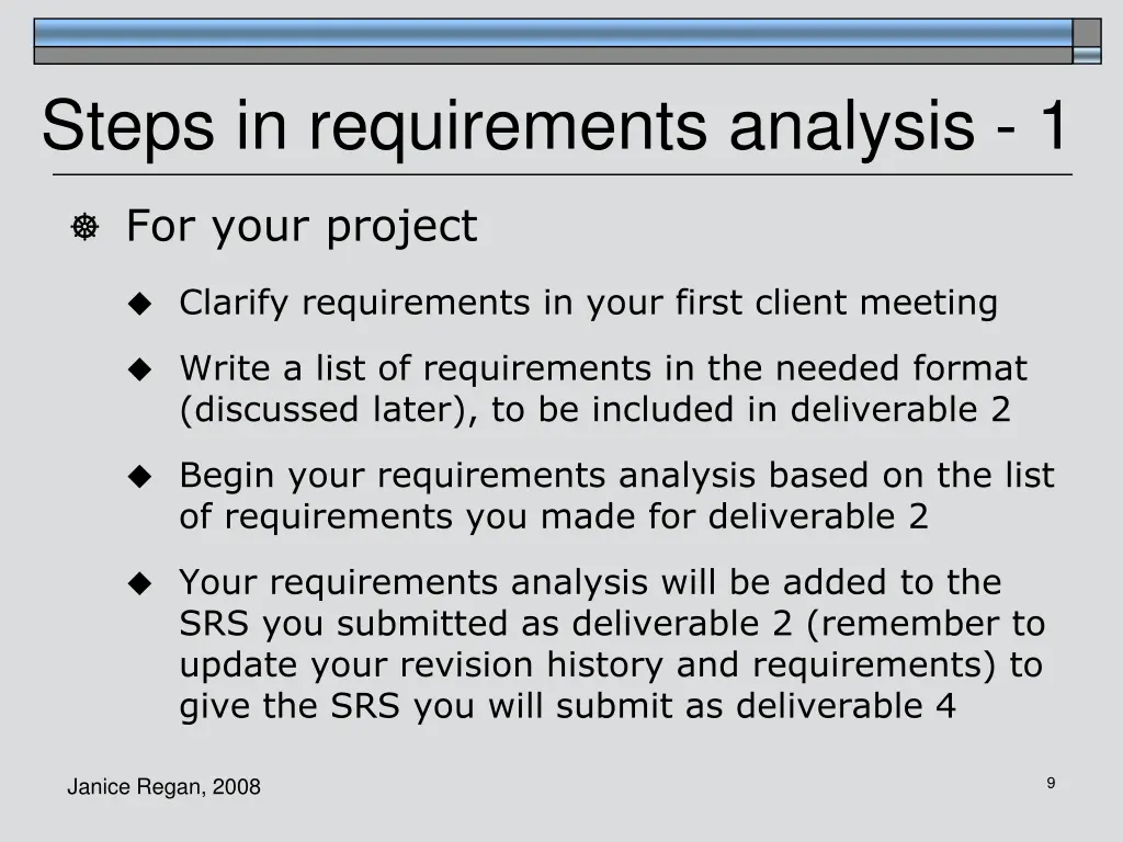 steps in requirements analysis 1