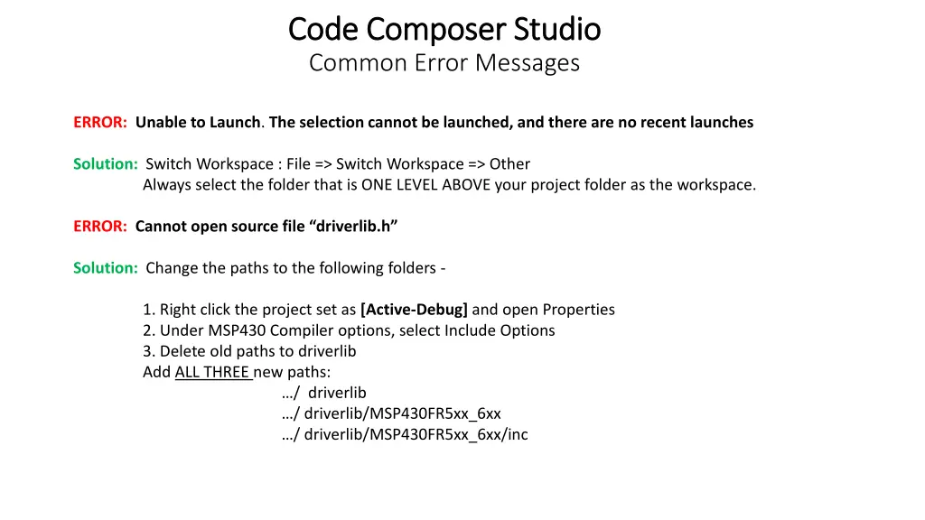 code composer studio code composer studio common