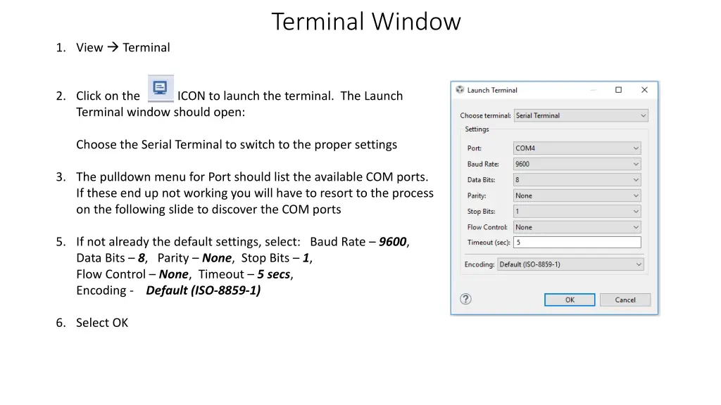 terminal window