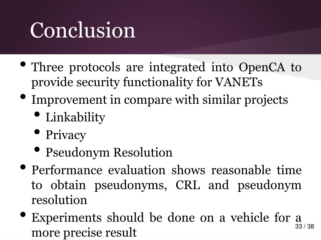 conclusion three protocols are integrated into