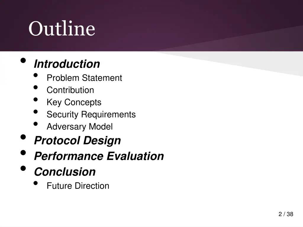outline introduction problem statement