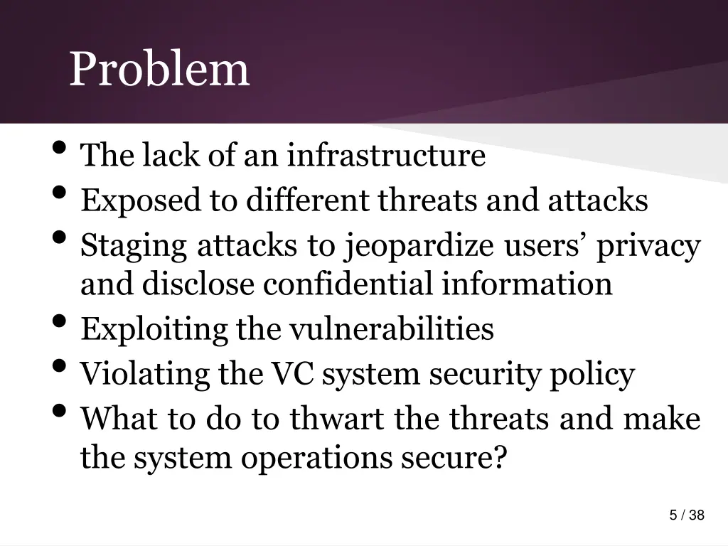 problem the lack of an infrastructure exposed
