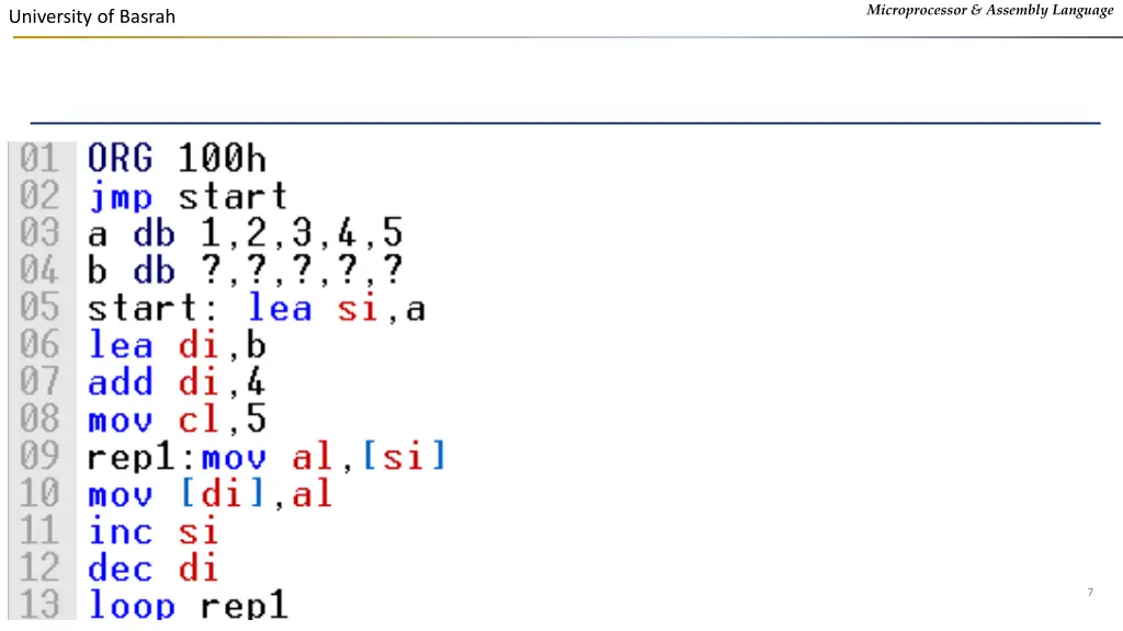 microprocessor assembly language 5