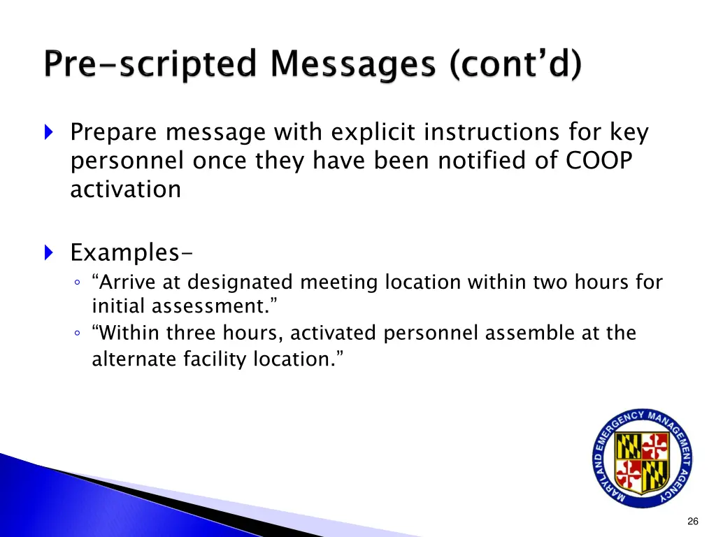 prepare message with explicit instructions