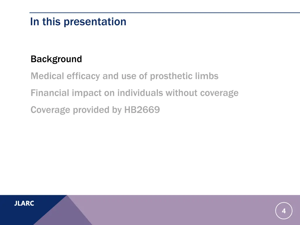 in this presentation